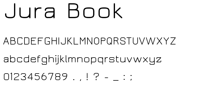 Jura Book font
